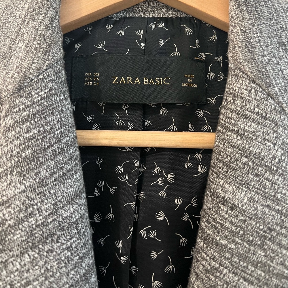 Zara Basic Blazer With Elbow Patches - image 5